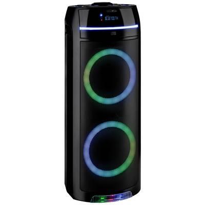 REFLEXION PS10BTCD Mobiler Bluetooth Partylautsprecher, LED Discobeleuchtung, mit eingebauten CD-Player, vielseitige Anschlüsse, Akku für 10 Stunden Musik, Schwarz - Bild 7