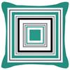 Blue Green Flower Leaf Printed Pillowcase Stripe Geometric Sofa Cushion Cover Home Decor Throw