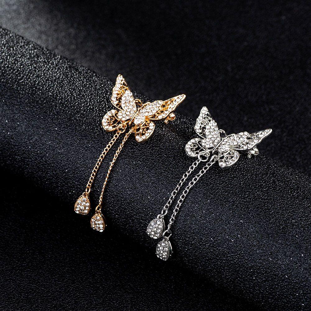Animal Cubic Zircon Butterfly For Women Girl Rhinestone Accessories Jewelry Brooches Pin Corsage