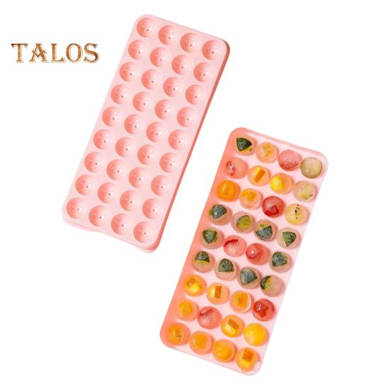 

Форма для льда с крышкой, круглая форма для льда с 24/36 ячейками, герметичный морозильный лоток без содержания бисфенола А для коктейлей на основе виски 36Grid розовый