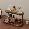 Bamboo Cup Holder 2-Tier Desktop Organizer for Coffee Tea Cups