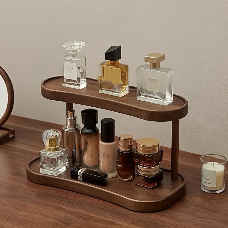 Bamboo Cup Holder 2-Tier Desktop Organizer for Coffee Tea Cups