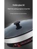 Versatile Electric Griddle with Non-Stick Deep Frying Pan and Single-Sided Heating for Pancakes and Pot Stickers