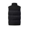 FILA Original RGB Multicolor Fashion Simple Classic Versatile Comfortable Casual Warm Zipper Stand Collar Logo Solid Color Down Vest F11M549906F-BK