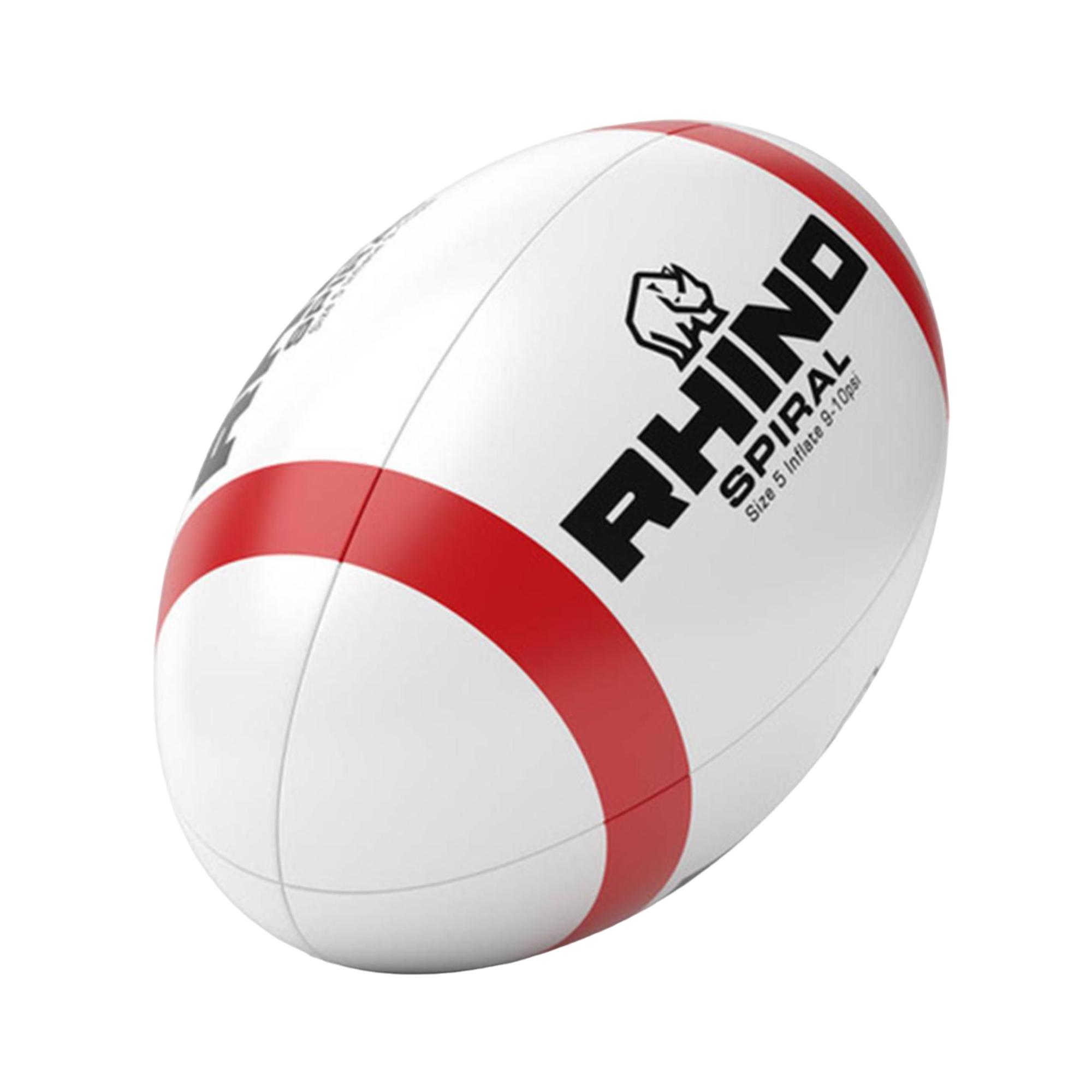Rhino Tornado XV Rugbybal Wit - Maat 4