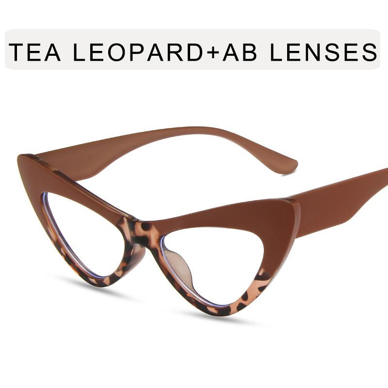 Cat Eye Shape Eyeglasses Frames Women Vintage Retro Anti Blue Light Women's Glasses Frames European American Woman Glass
