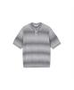NOTIG Cotton Blend Space Dyed Collared Knit Black_Oks3Swts101K1
