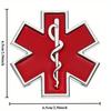 1pc Metal 3D Star of Life Car Sticker Styling Red Emergency Ambulance Logo Personalized Modification Metal Scratch Decoration