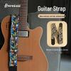 Correia de Guitarra de Algodão Personalizada: Estilo Rock Universal com Design de Grafite (PO-011)
