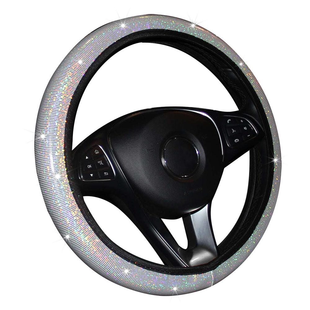 Universal Steering Wheel Cover For Women Car Steering Wheel Protector Cover Rhinestones Crystal Sparkling Automobile