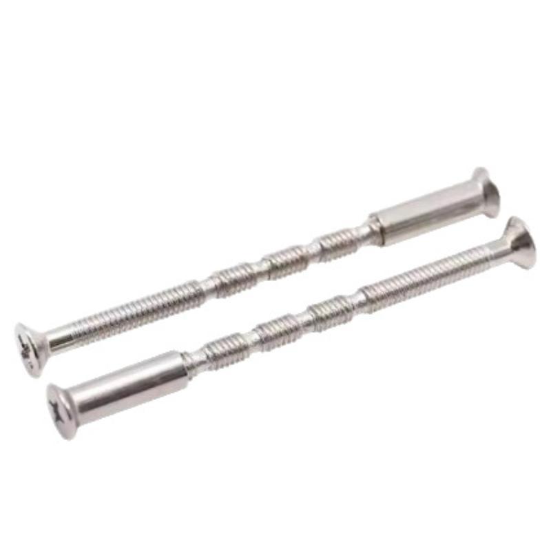 Door Handle Screws Fixings Set 4mm 30Pcs Universal Bolt Through Fasteners for Door Lock Knobs Roses Home Renovation Use