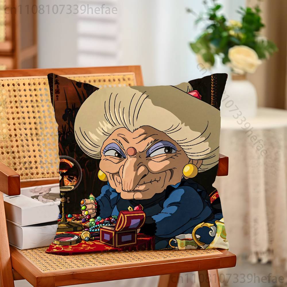 Sen To Chihiro No Kamikakushi Throw Pillow Case For 45x45cm55x55cm30x30cm For Home Bedroom Decoration And Protector