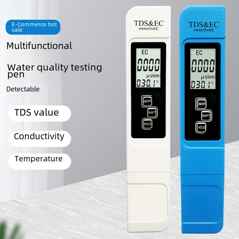 3-in-1 TDS Pen Water Quality Tester: EC Meter, Conductivity, and Temperature Detection