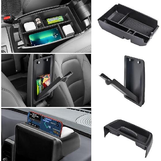 3PCS Center Console Organizers Compatible With -2024 Ford Bronco Sport CX430 Dash Storage Tray And Armrest Storage Box Armrest Hidden Tray Interior