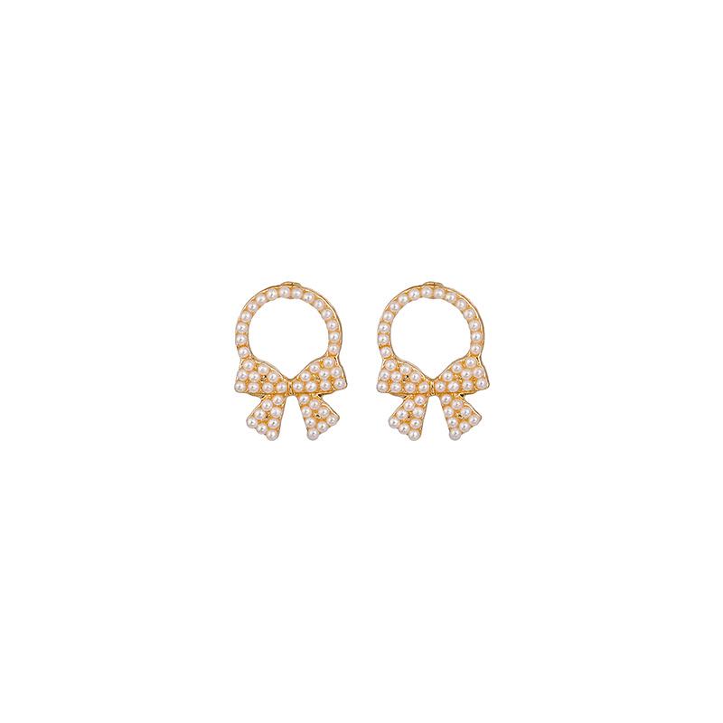 Silver Needle Inlaid Diamond Tassel Earrings with Pearl Butterfly Design
