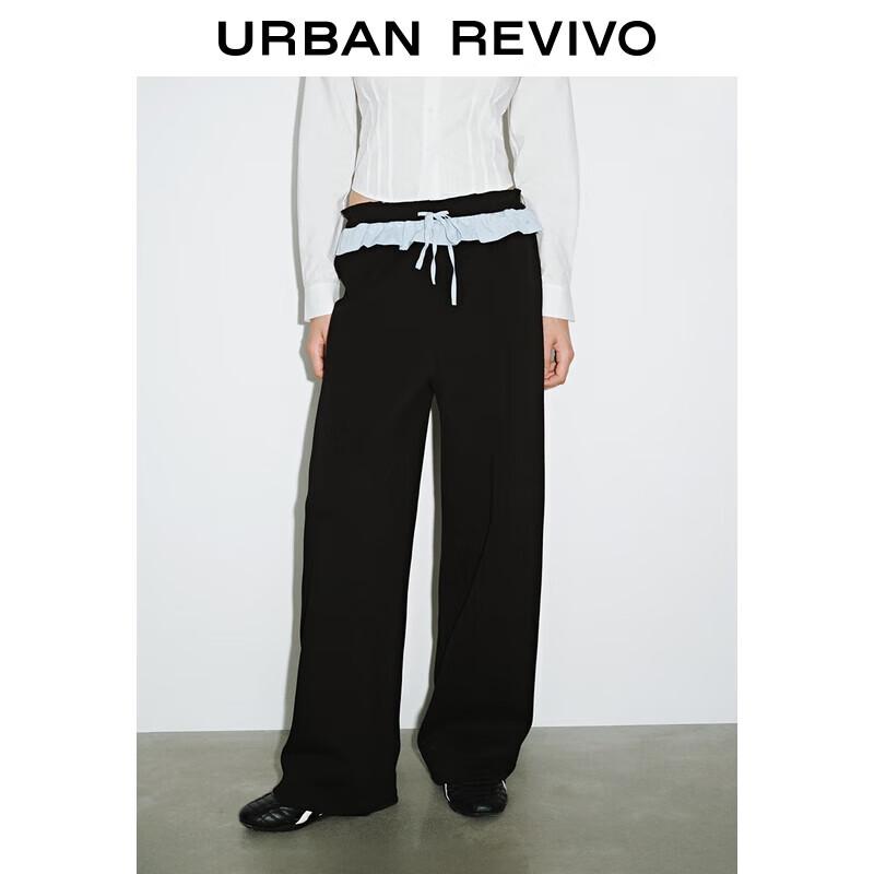

UR Women s Contrast Patchwork Wide-Leg Drawstring Pants