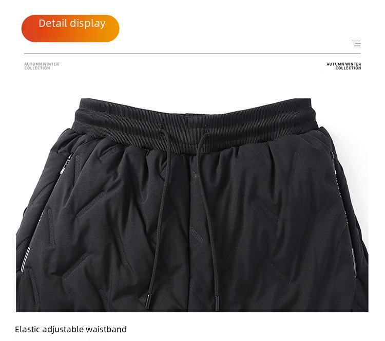 Herren Übergröße Winter Lammfell Baumwollhose - Warm, Locker, Gerade Freizeithose