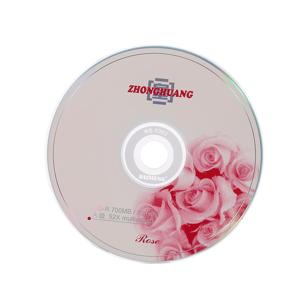 10PCS CD-R 700MB/80min Пустой диск Класса 52X Многоскоростной музыки CD ...