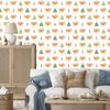 Foxes with flowers wallpaper for living room and bedroom 50x1000