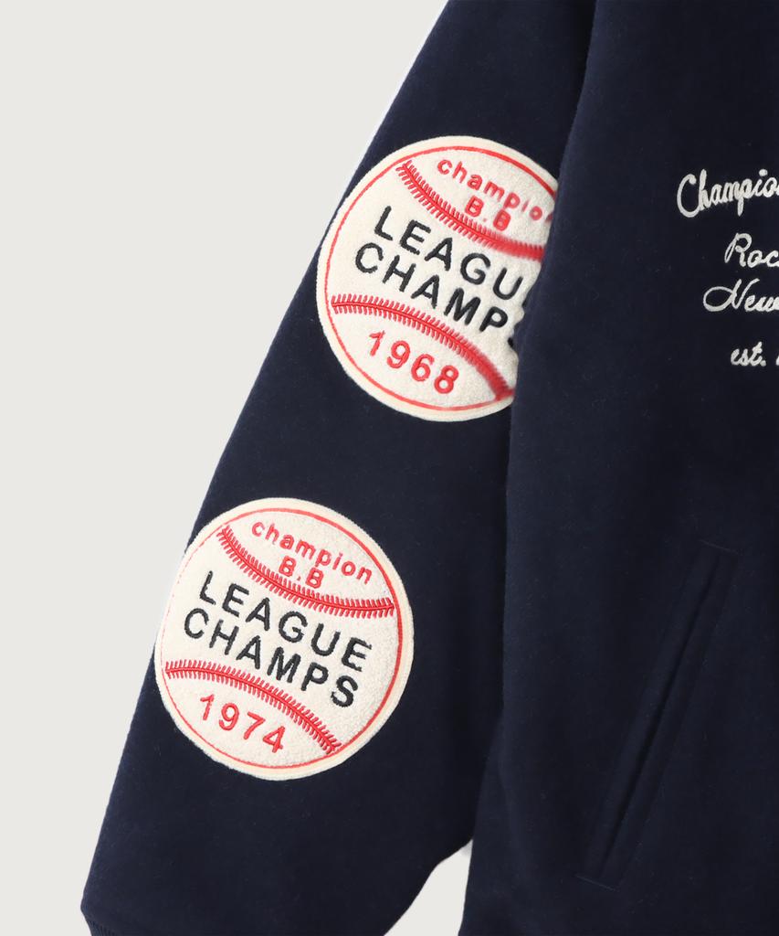 Champion C-Logo Award Varsity Jacket Navy