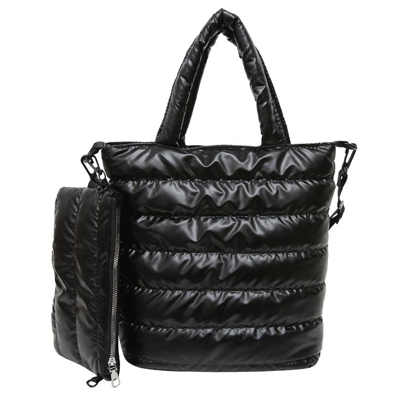 Хлопковая одежда женские сумки модные новые большой вместимости жемчужный хлопок наплечные сумки простые повседневные портативные сумки-мессенджеры для No small bag added чёрный 2673₽