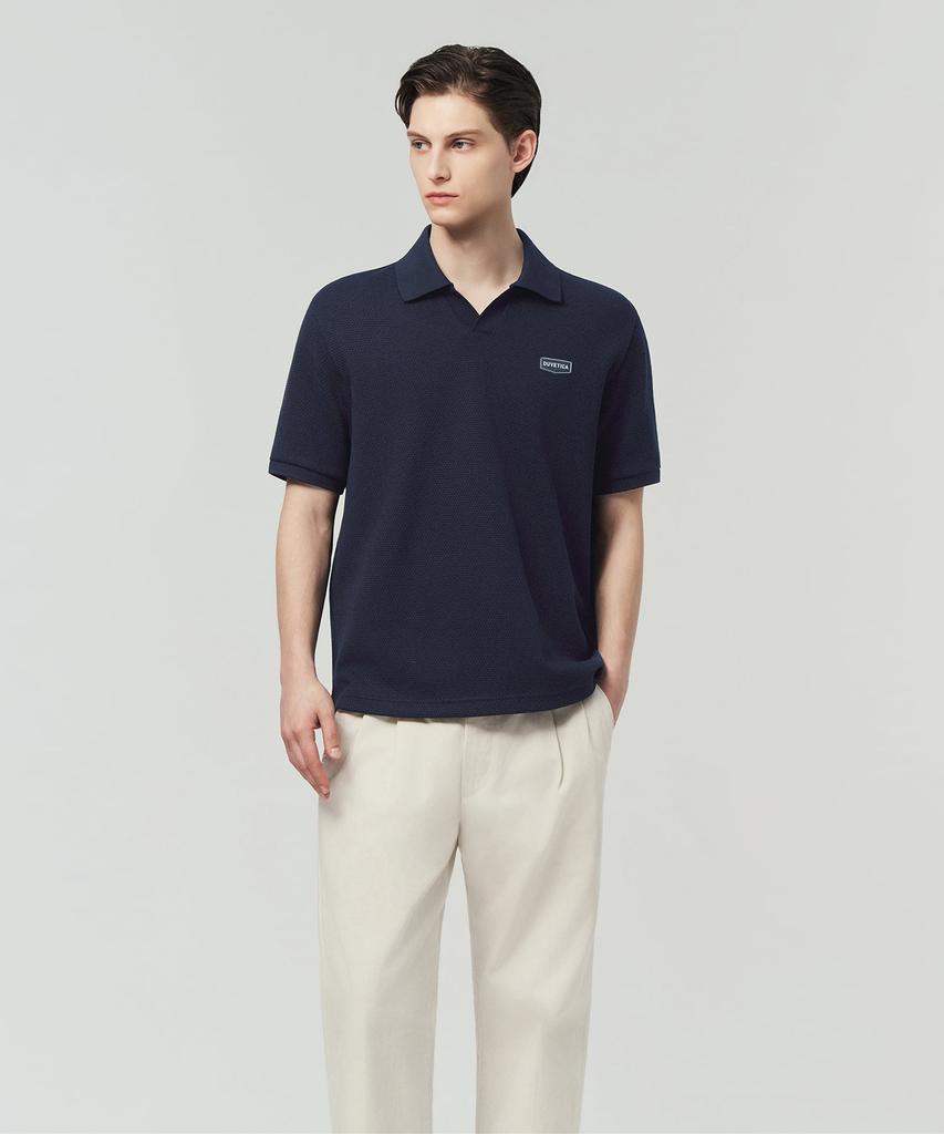 DUVETICA Matarello (Dark Navy) (Men'S Short-Sleeve Polo Shirt)