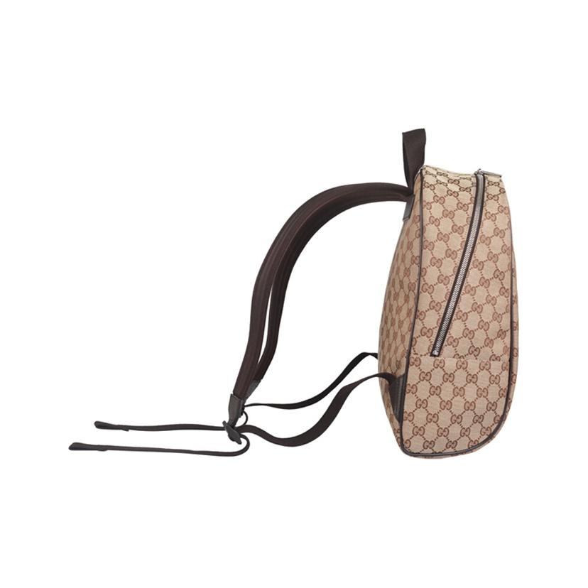 Gucci Vintage Logo Textilní a Kožený Batoh Unisex Batohy Ebenově Hnědá 449906-KY9NN-9873