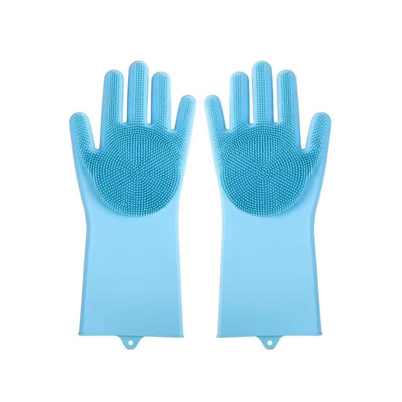 Soft Silicone Pet Grooming Gloves for Dog Cat Bathing Cleaning Shampoo Scrubber Hair Removal Hand Skin Protection