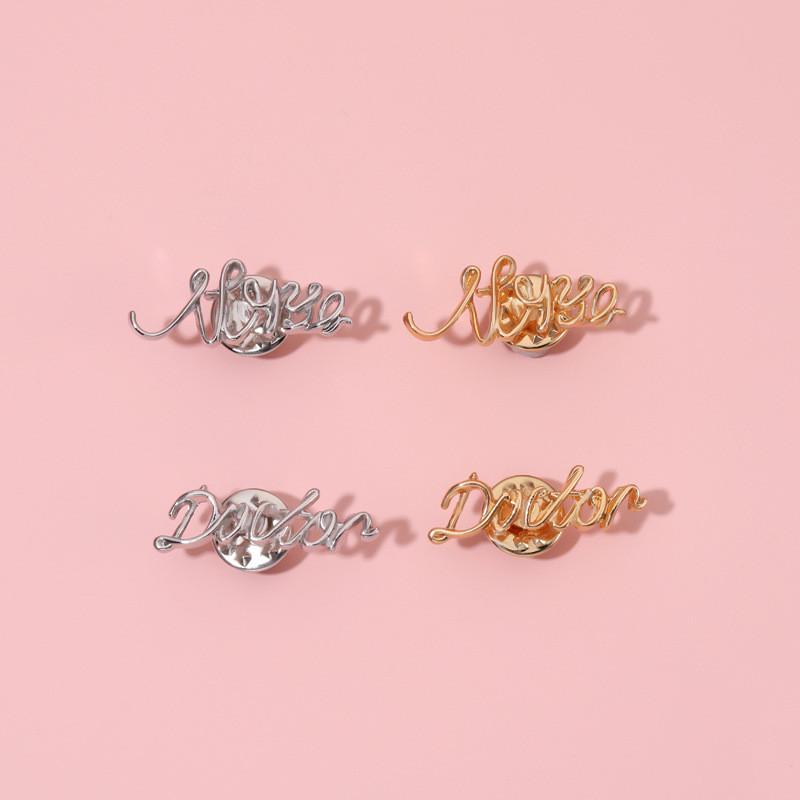 Elegant Alphabet Brooch Fashionable Minimalist Metal Pin Ideal For Scarf Accessories