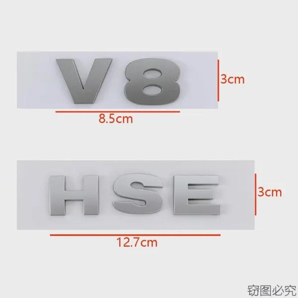 ABS HSE V6 V8 Logo Litere Emblema de portbagaj pentru L/și R/peste R/angeRover V/elar LR4 LR2 LR3 SV