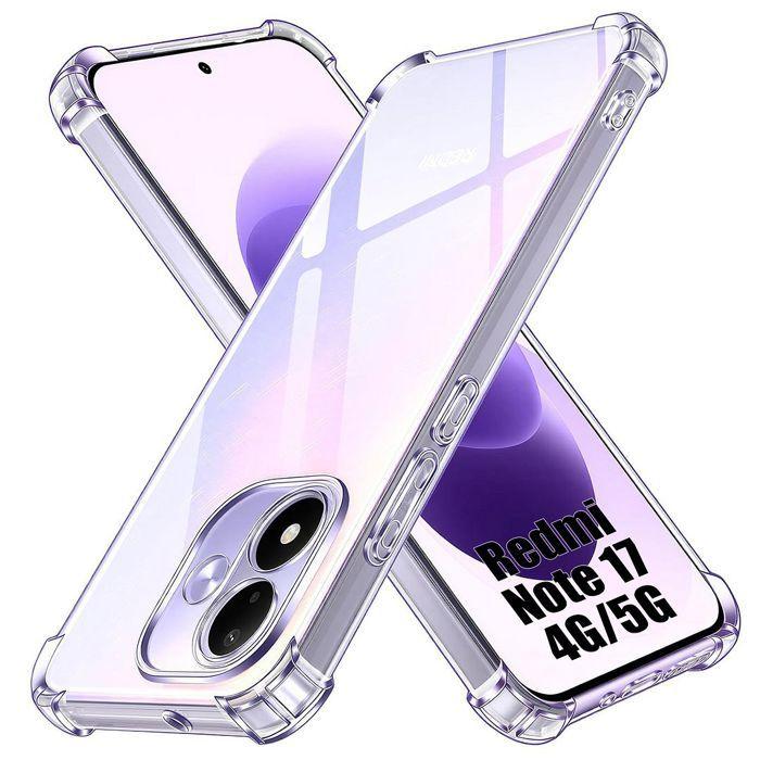 Hülle für Xiaomi Redmi Note 17 5G/4G, Silikon Stoßfest Kratzfest Transparent Verstärkte Ecken