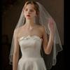 Elegant Single Layer Tulle Bridal Veil Rhinestones Comb Veil Wedding Veil for Wedding And Special Occasion