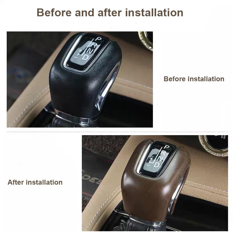 For 18-21 Volvo Xc60 Xc90 S90 V90 S60 V60 Central Control Gear Head Decorative Cover Carbon Fiber Pattern Gear Grip