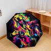 1 PC Automatic Folding Umbrella - Colorful Dogs Artwork Pattern, Portable & Foldable Design with 8 Ribs, Christmas Birthday Gifts