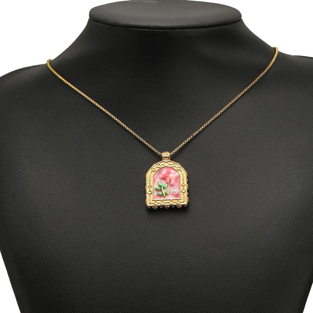 3Pcs Monet Garden Classical Charms Gold Stainless Steel Painted Flower Jewelry for DIY Necklace Pendant Bracelet Earrings Making