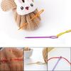 4/6/8PCS Crochet Needle Hooks Kit with Knitting Loom Hooks and Colorful Plastic Sewing Needles Loom Knit Hook Set