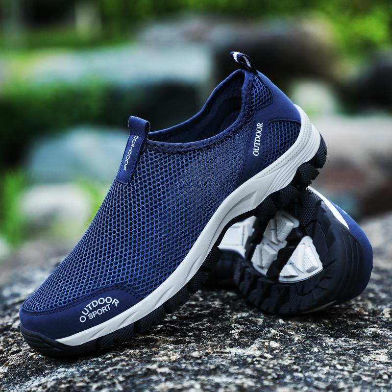 Men's Vulcanize Shoe Sneakers Summer Mesh Casual Shoes Breathable Rubber Non-slip Lightweight Shoes 2024 Men Loafers Footwear