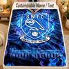 Flannel BlanketSheffield Wednesday FC Custom Name Text Personalized Soft Warm Throw Blanket Home Decor Gift