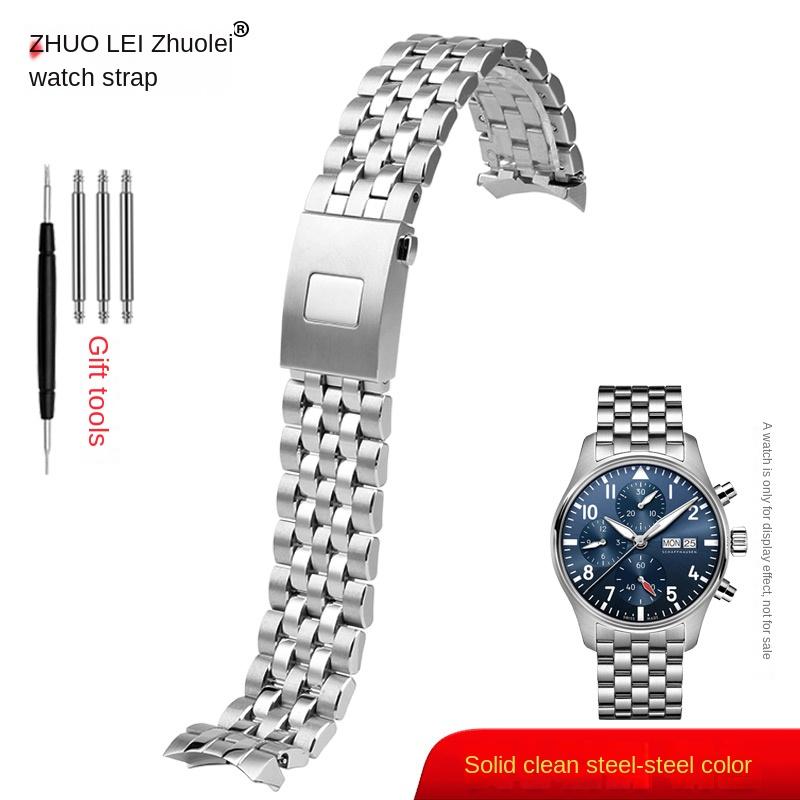 

Higt quality 20m 21mm Stainless Steel Watchband for IWC Pilot Mark 17 18 IW377714 IW377717 IW377710 Watch Strap Bracelet for Men 20mm срібний