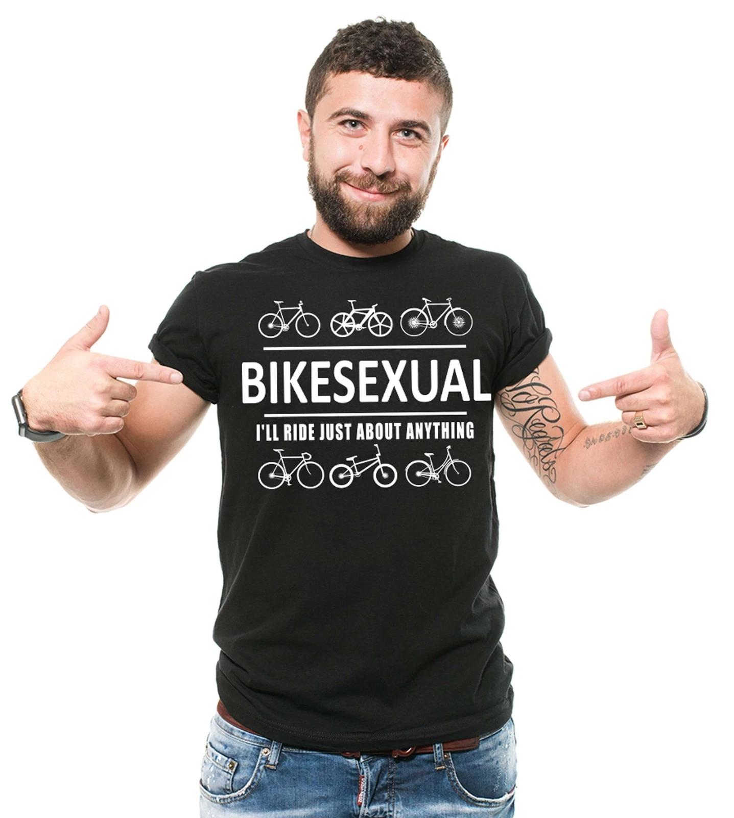 Mens Funny Bikesexual Shirt Bike Shirts Bicycle Shirt Funny Sarcastic T shirt 2XL