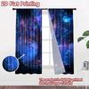 2D flat printing 2pcs Party Window Curtains Enchanted Forest Glowing Bioluminescent Tree Digital Printed Polyester Drapes Family