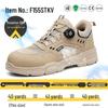 Men's Steel Toe Anti-Puncture Safety Shoes with Smart Button Closure