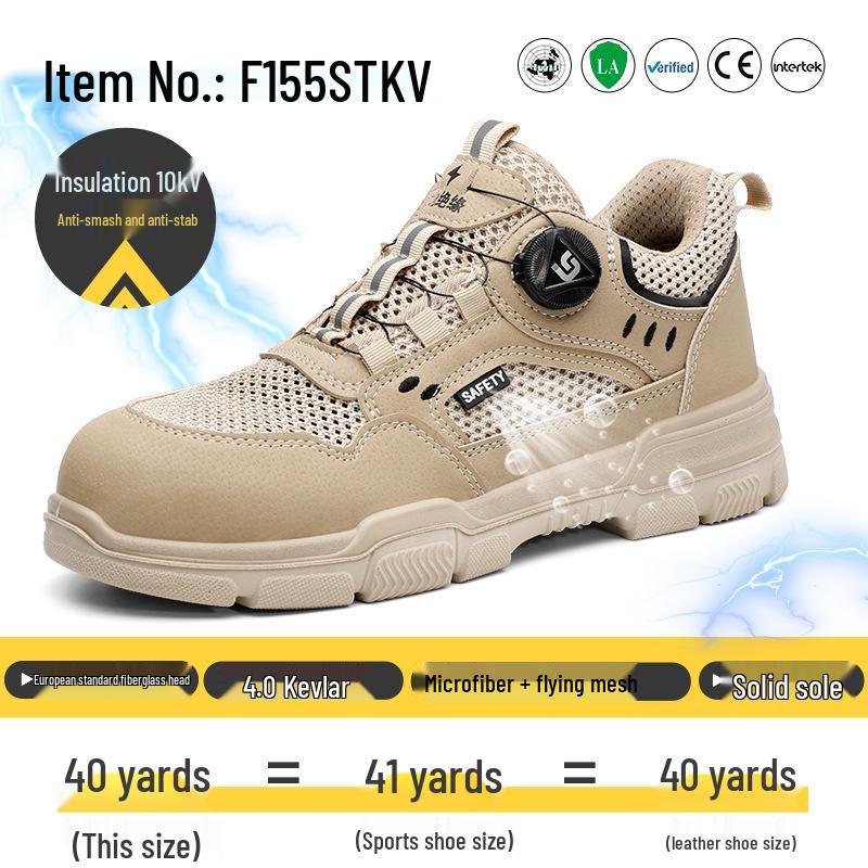 Men's Steel Toe Anti-Puncture Safety Shoes with Smart Button Closure