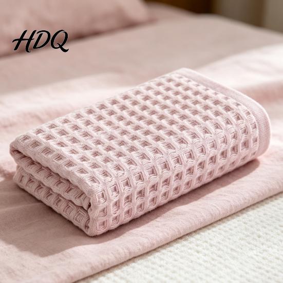 Lightweight Breathable Body Towel Cotton Waffle Towels Quick Dry Bath Soft Natural Guest Absorbent Travel for Bathroom Spa Gym Pool Luxury