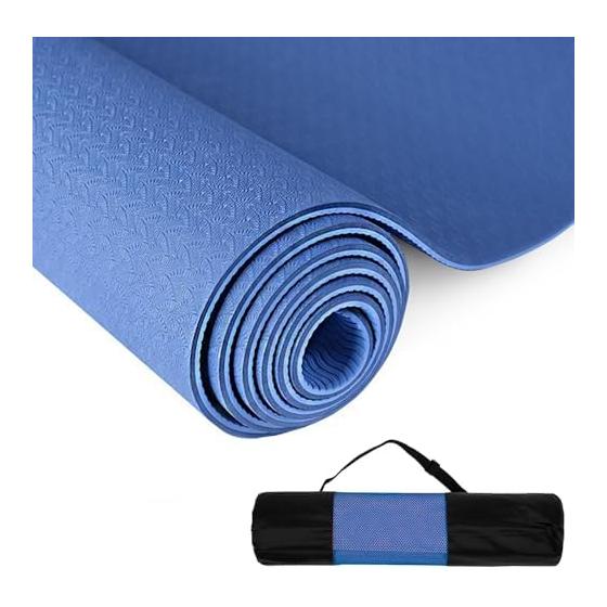 Yoga Mat, TPE High Quality Material, Environmentally Friendly, Cute/Pilates/Yoga/Hot Yoga/Stretching/Massage/Muscle Training/Strength