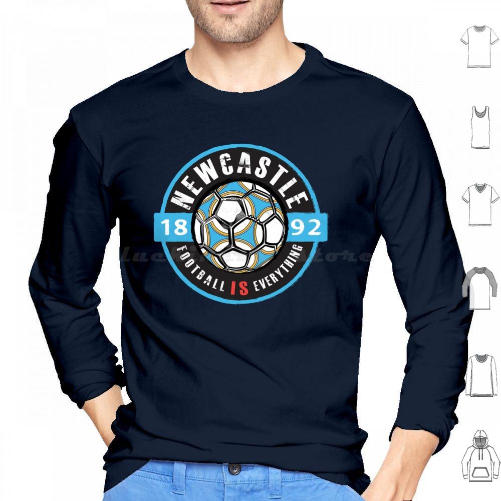 Football Is Everything-Fan Vintage Hoodies Long Sleeve Soccer Football Fan Idea Retro Vintage Distressed Lion English