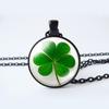Collana con ciondolo cabochon in vetro a forma di fiore, gioielli con loto, pesca, rosa, girasole, tulipano