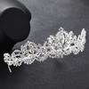 New Bride Alloy Headwear Leaf Full Water Diamond Korean Style Bride Crown Headband  Crown Accessory