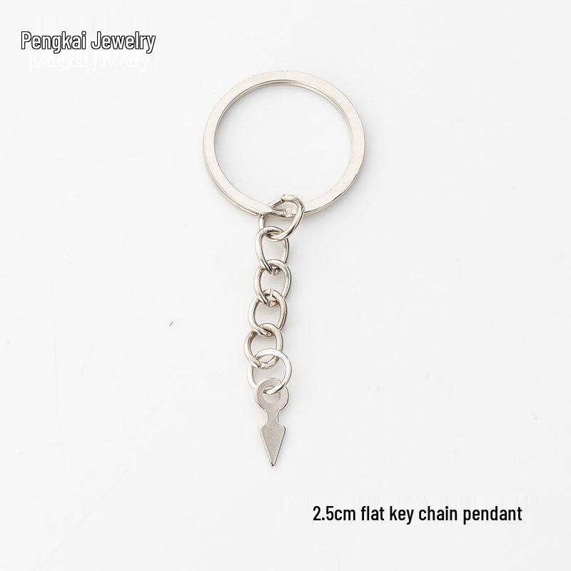 Triangle Tip Keychain Pendant, 25/30mm Keyring Chain DIY Jewelry Accessory