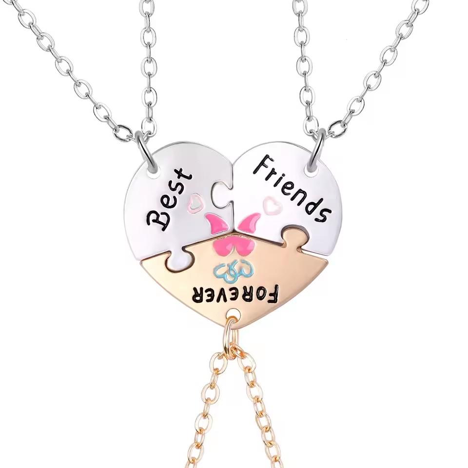 2/3pcs Friendship Necklaces for Women Girls Kawaii Best Friends Mom Daughter Pendant Chain BFF Jewelry Accessories Gifts